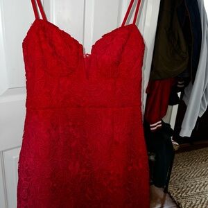 Karina Grimaldi Vibrant Red Mini Dress